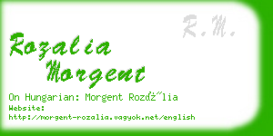 rozalia morgent business card